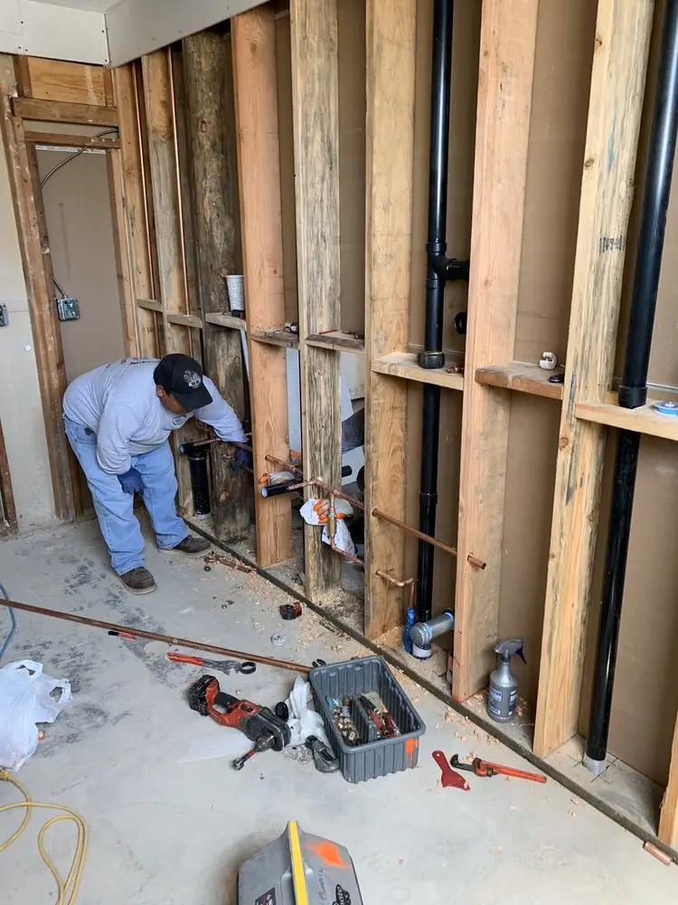 Commercial rough-in plumbing for Gas Line Repair in San Remo